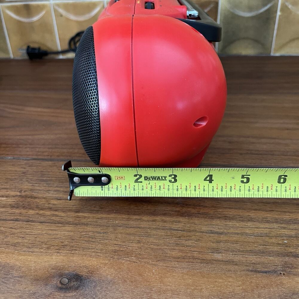 Vintage Disney Mickey Mouse Red AM/FM Stereo Cassette Player Recorder Boombox - Picture 9 of 9
